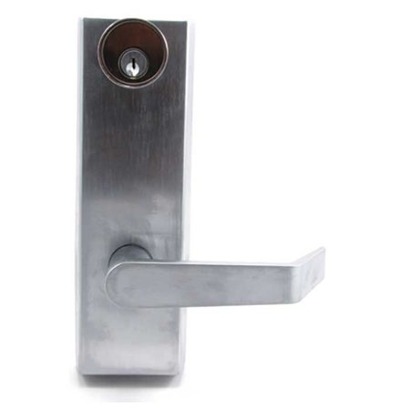 TELL Pro Line Exit Device Trim, Lever, Escutcheon, Storeroom, Satin Chrome EDELT80-26D